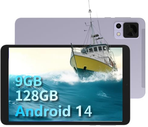 DOOGEE T20MINI Tablette Android 14, Tablette Tactile 8.4 Pouces avec Carte Sim 4G, 9(4+5) Go + 128 Go (TF 1 to), Tablettes Octa Core, FHD 1920x 1200, 13MP Caméra, Batterie 5060mAh Widevine L1, Violet