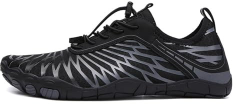 Generisch Chaussures de mise à la terre pour femme, chaussures de randonnée, chaussures pieds nus pour homme et femme, Noir , 42 EU