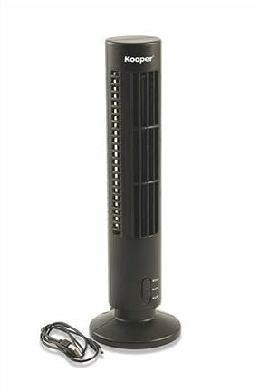 Avilia Ventilador de torre USB de 33 cm negro – Enfriamiento eficiente y silencioso con 3 velocidades y función oscilación, limpieza sencilla – Diseño moderno – Ideal para refrescarse en la