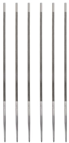 sourcing map 6pcs Chainsaw File, 5/32(4.0mm) Round Sharpening Hand Files Tool with Spiral Cut for Chain Chainsaw Sharpening, Grinding