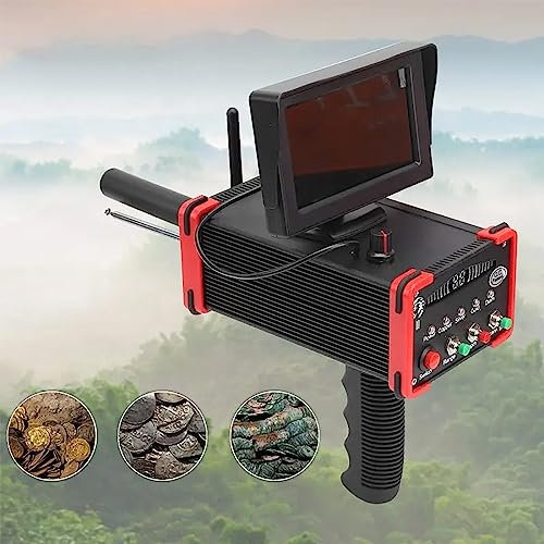 Rilevatore d'oro a lungo raggio, rilevatore d'oro professionale con display LCD e doppia asta regolabile, profondità di rilevamento: 20 m e raggio di ricerca: 1000 m, identificazione completa a 360°