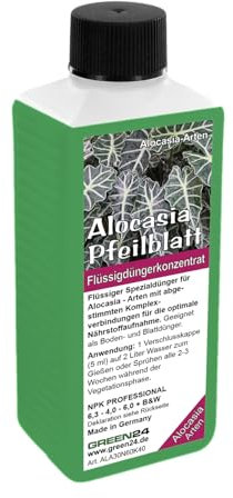 Alocasia-Dünger - Pfeilblatt düngen - Düngerkonzentrat für kräftige Blätter und Blüten 250ml
