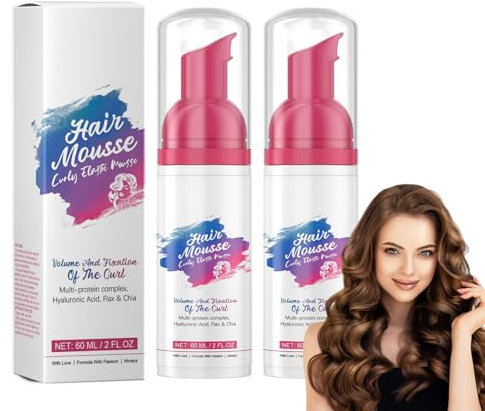 Crème Cheveux Bouclés Styling Curly Elastic Mousse Produit Cheveux Boucle Pour Hydrater Réparer, Crème Cheveux Bouclés Définition Des Boucles Et Cheveux Ondulés, Hydratation et Tenue Longue Durée