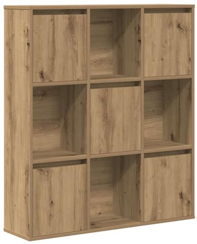 SXJEQOC Regal Wohnzimmer Cd Regal DVD Regal Manga Regal - Bücherregal Artisan-Eiche 89x24x101,5 cm Holzwerkstoff für Büro Arbeitszimmer Schlafzimmer Wohnbereich