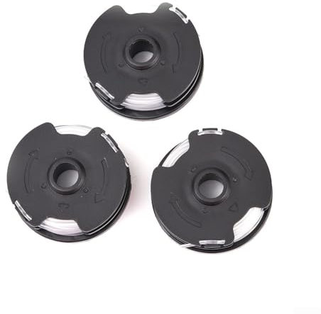 Ersatzspulen für Akku-Rasentrimmer 20-Li C3 IAN351753, Doppelfaden Trimmerfaden, 5 Meter Nylonfaden, 1,4 mm Dicke, 3 Stück Ersatzspulen-Set