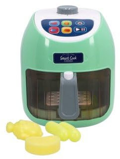 Friteuse a air Son et Lumiere pour Enfant - realiste, avec Accessoires dinette - air fyer, Cuisine - Jeu Little Chef - Set Jouet et Carte Tigre
