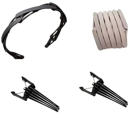 4 Pezzi Cerchietto Capelli Uomo e Donna viaggio pieghevole fascia capelli accessori skincare headband mollette capelli parrucchiera stile soffice becchi d'oca per Capelli