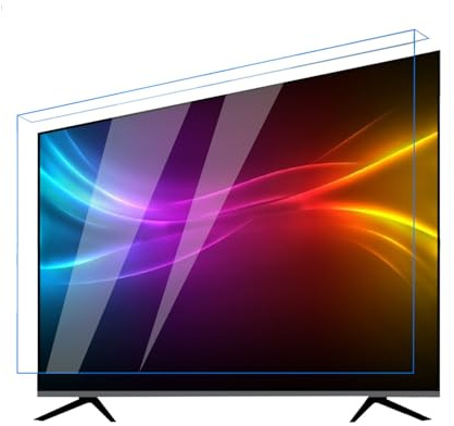 XNXYZABCE TV Screen Dustproof Filter Film, Scratch-Resistant TV Protective Film Color A 37-50 inches(50 inches)
