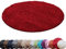HomebyHome Teppich Rund Hochflor 160 cm Rund - Shaggy Runder Teppich Wohnzimmer Rot Extra Weich und Flauschig - Waschbarer Langflor Teppiche für Schlafzimmer, Küche, Flur - Carpet, Halı, Kilim