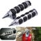 KATUR Lenkergriffe 1 Zoll 25 mm Chrom Schwarz Motorrad Handgriffe Kompatibel für Harley Honda Shadow VT VTX1300 1800 Yamaha Suzuki Kawasaki