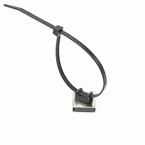 Stainless Steel Magnetic Cable Tie Mount for Cable Management at Home, Office, or Classroom - 26 x 23 x 6.3mm Thick - 6.1kg Pull