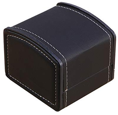 NICERIO PU Leather Square Gift Bracelet Watch Jewelry Box Watch Box Leather Jewelry Case Organizer (Black)