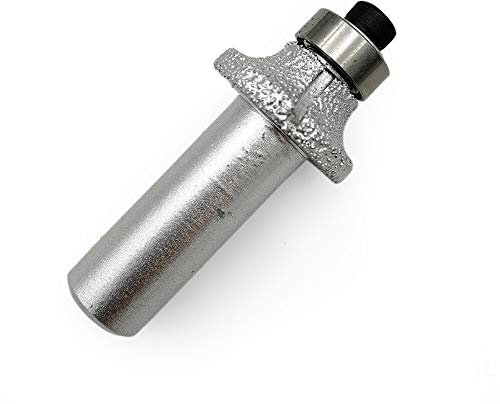SHDIATOOL 1/2 Inch Shank Round-Over Router Bits 06MM Radius Corner Rounding Edge-Forming Marble Granite Quartz Stone