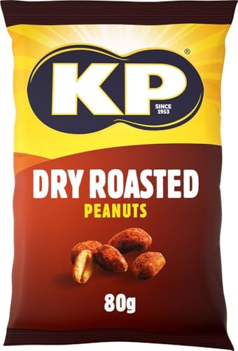 KP Nuts Multipack Box of Dry Roasted Peanuts, 18 x 80g