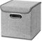 Stick&Shine 1x Aufbewahrungs Korb Hellgrau Faltbox 25 x 25 x 25 cm Regalkorb faltbar, mit Deckel