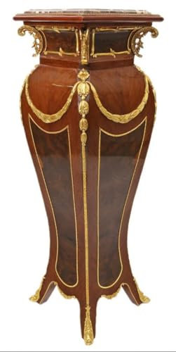 Casa Padrino Barock Säule Mahagoni/Gold - Beistelltisch - Säule 126 x 40 cm