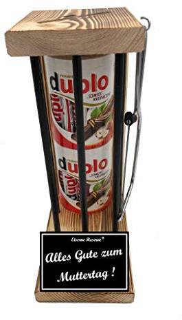 Muttertagsgeschenk für Mama - duplo Riegel - Eiserne Reserve Black Edition incl. Säge - lustige Geschenkidee - Text s/w Alles Gute zum Muttertag