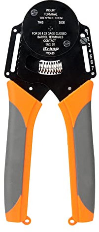 IWISS Geschlossene Crimpzange, 4-Wege-Einkerbungen, 8 Impressionen für deutsche feste Kontakte Lehre 20 & 22 (IWD-20)