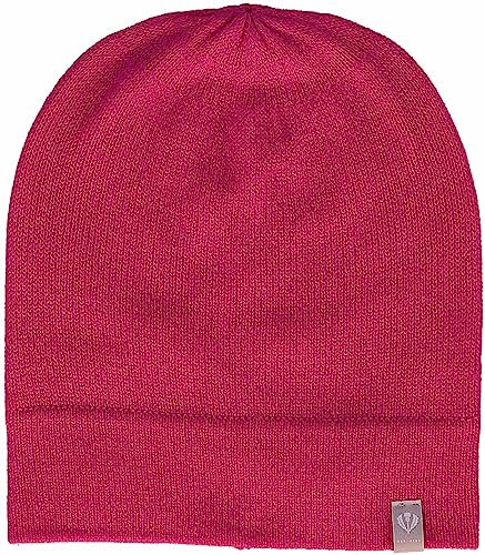 FRAAS Damen Mütze aus Kaschmir - 24 x 27 cm - warme Beanie für kalte Tage Pink