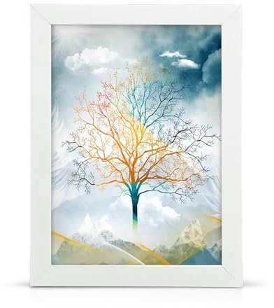 70x50cm (700x500) mm Thin Photo Frame, White Wood Effect Poster/Picture Frame