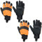 Spares2go Large Hi Visibility Chainsaw Comfort Safety Gloves - Size 10 (Pack of 2 Pairs)
