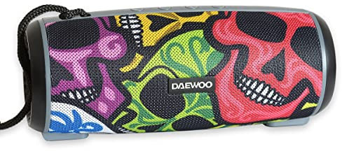 Daewoo Altavoz Bluetooth DBT-10 | Inalámbrico | Altavoces Usb Bluetooth |Portátil | Potencia 12W | Diseño Skull