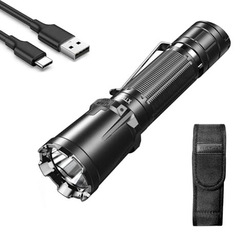 klarus XT11GT Pro Ultimate Control Dual-Switch Tactical Taschenlampe mit 3300 Lumen, 380 Meter Strahl, IPX8 wasserdicht für Camping, Wandern und Notfälle