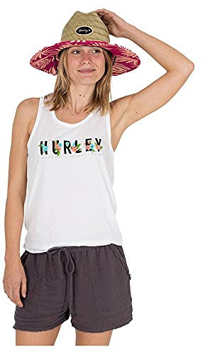 Hurley Capri Straw Lifeguard Hat Karminrot (Bright Crimson) Einheitsgröße