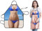 WOO GIRL Kochschürze mit 3D Effekt - wasserabweisend 73x57 cm mit Nackenband zum Umbinden (BIKINI)