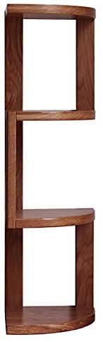 MFXI 3 Ebenen Eckregal,Wandregal Mit Zickzack-Design,kreativ Wandregal Bücherregal,Belastbarkeit 15 Kg,für Küche Badezimmer Flur,20×20×68cm