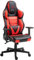 TRISENS Gaming Stuhl Chair Racing Chefsessel mit Sportsitz und ergonomsichen 4D-Armlehnen, Farbe:Schwarz/Rot ohne Fußstütze