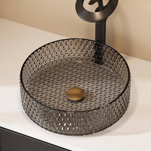 Lovedima Waschbecken, Waschbecken, Waschschüssel, modern, schwarz, Aufsatzwaschbecken für Badezimmer über der Theke