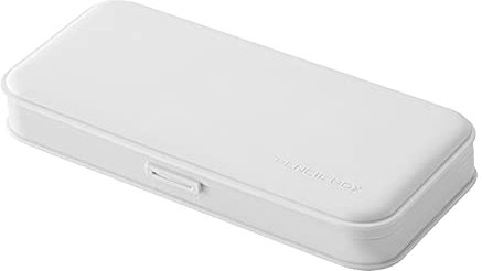 Herbests Kunststoff Federmäppchen, Bleistift Box Bleistift Beutel Halter Stiftetasche Federtaschen Teenager Mädchen Mäppchen Etui Stiftebox Stiftehalter Box Organizer Pencil Case für Schule Büro,Weiß