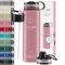 Stainless Steel Water Bottle with Straw & 3 Lids: 1 & 0,5L Leak-Proof BPA-Free Vacuum Insulated ACTIVE FLASK Drinking Bottles Hot Cold: Double Walled Outdoor Drink Thermo Mug Tea Coffee Sport Gym Bike