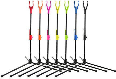 SHARROW Bogenschießen Bogenständer Halter Recurve Bogenständer Tragbarer Faltbarer Bogenständer Verwendung für Zielschießstände Recurvebogen Langbogen (Gelb)