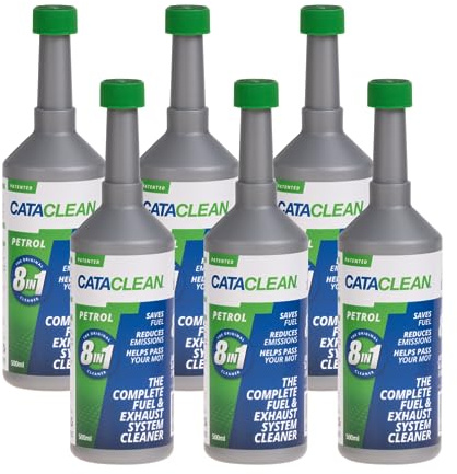 Cataclean Petrol Fuel & Exhaust System Cleaner 6 x 500ml | Fuel Additive, Catalytic Converter Cleaner, Valve & Injector Cleaner, Pre MOT Emissions Reducer, Supports Engine Performance