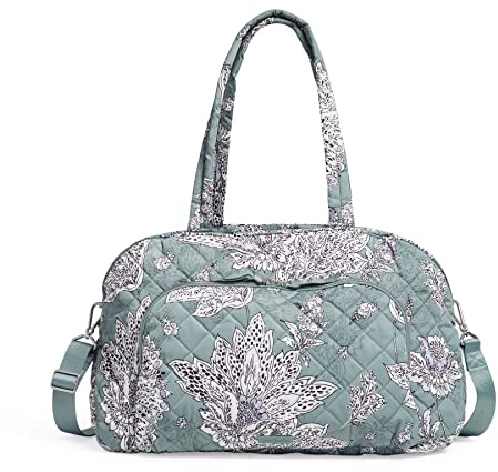 Vera Bradley Performance Twill Weekender Travel Bag, Tiger Lily Blue Oar, One Size