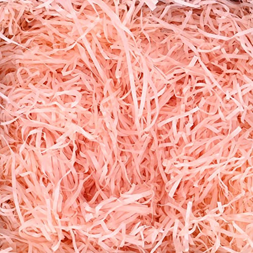 Darbermu 100g Light Pink Shredded Tissue Paper for Gift Boxes Decoration, Empty Gift Box Filling Paper, Filler Paper for Valentine's Day, Christmas, Birthday Gift Decorations, DIY Gift Packaging
