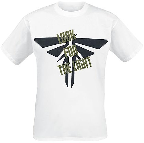 The Last of Us Fire Fly Design Herren T-Shirt, kurzärmlig, Weiß, Größe S