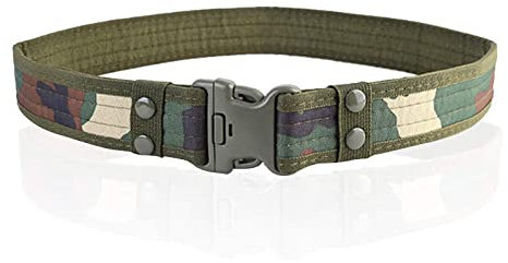 shenky1 Herrengürtel mit Klettverschluss | Nylon Gürtel | Militärgürtel | Taktischer Gürtel | Militär Bundeswehr Ausrüstung | Arbeitsgürtel 4cm Breite (Camouflage, 120cm)