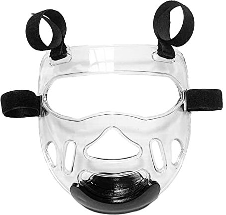 Fowybe Taekwondo-Gesichtsschutz - Sport-Gesichtsschutz aus Polycarbonat mit verstellbarem Riemen - Sports Face Shield Nasenschutz Sicherheitskopfschutz für Wrestling Karate