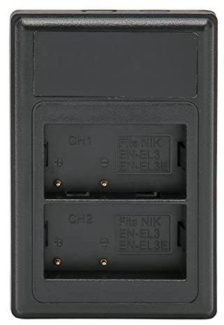 Chargeur de Batterie pour Appareil Photo en EL3E en EL3, Chargeur de Batterie Double pour Appareil Photo USB pour Nikon D90 D80 D90s D700 D300 D300S D200 D70 D50 D100 D80S D70S