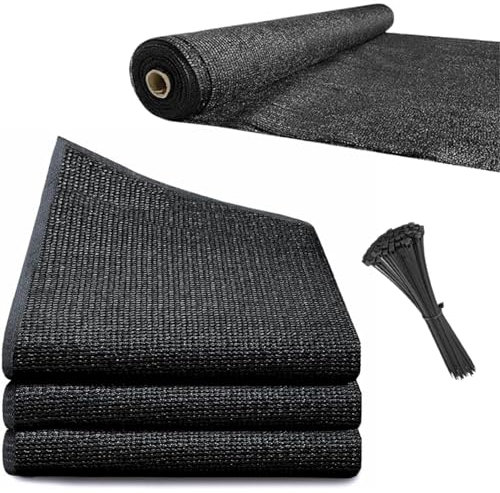 Viceree Malla De Ocultacion Jardin Y Sombreo 1,5 X 10 Metros Gris Oscuro +50 Bridas De Plastico, Malla Ocultacion 90% Ideal para Valla Jardin Exterior, Malla Protectora Balcon, Terraza Exterior
