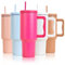 mebiusyhc 40oz Stainless Steel Vacuum Insulated Cup Double Wall Travel Flask Car Coffee Mug Tumbler with Straw with Handle for Hot Iced Coffee1