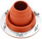 QWORK® Zelt Ofenrohr Rohrmanschette mit Edelstahl Dichtungsflansch, Silikon Rohrmanschette Bständig bis 300℃, Geeignet für 45–85 mm Rohre