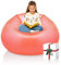 Nevife Poltrona da gioco, XXL, bean bag, divano gonfiabile, divano portatile, grande pouf per bambini e adulti, cuscino da pavimento morbido e confortevole (rosa)