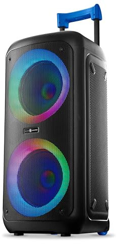 Music Sound – SOUND BOX - Cassa Speaker Bluetooth con 80WATT di Potenza – Wireless - Luci RGB - 4 Ore di Play Time – Pannello di controllo per Gestire tutte le Funzioni della Cassa - Nero