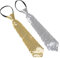 NiceYnn 2pcs Sequined Zipper Ties for Men, Glitter Sparkly Paillette Adjustable Pre-Tied Zip Necktie, Shinning Sequins Dance Party Magic Show Stage Performance Costume Tie Gold + Silver