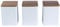 Salter BW12898WEU7 Toronto 3-Piece Canister Set – Tea, Coffee, Sugar Storage Canisters, Powder-Coated Matt Finish, Acacia Wood Lids, Easy Clean, Space Saving Jars, Long Lasting Freshness, White