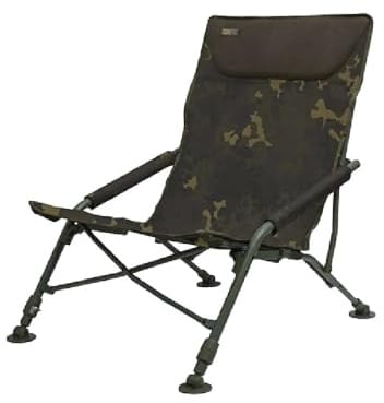Korda Campac Low Chair Dark Kamo KLUG134 | Lightweight Carp Fishing Chair | Compact & Durable Fishing Tackle Seat